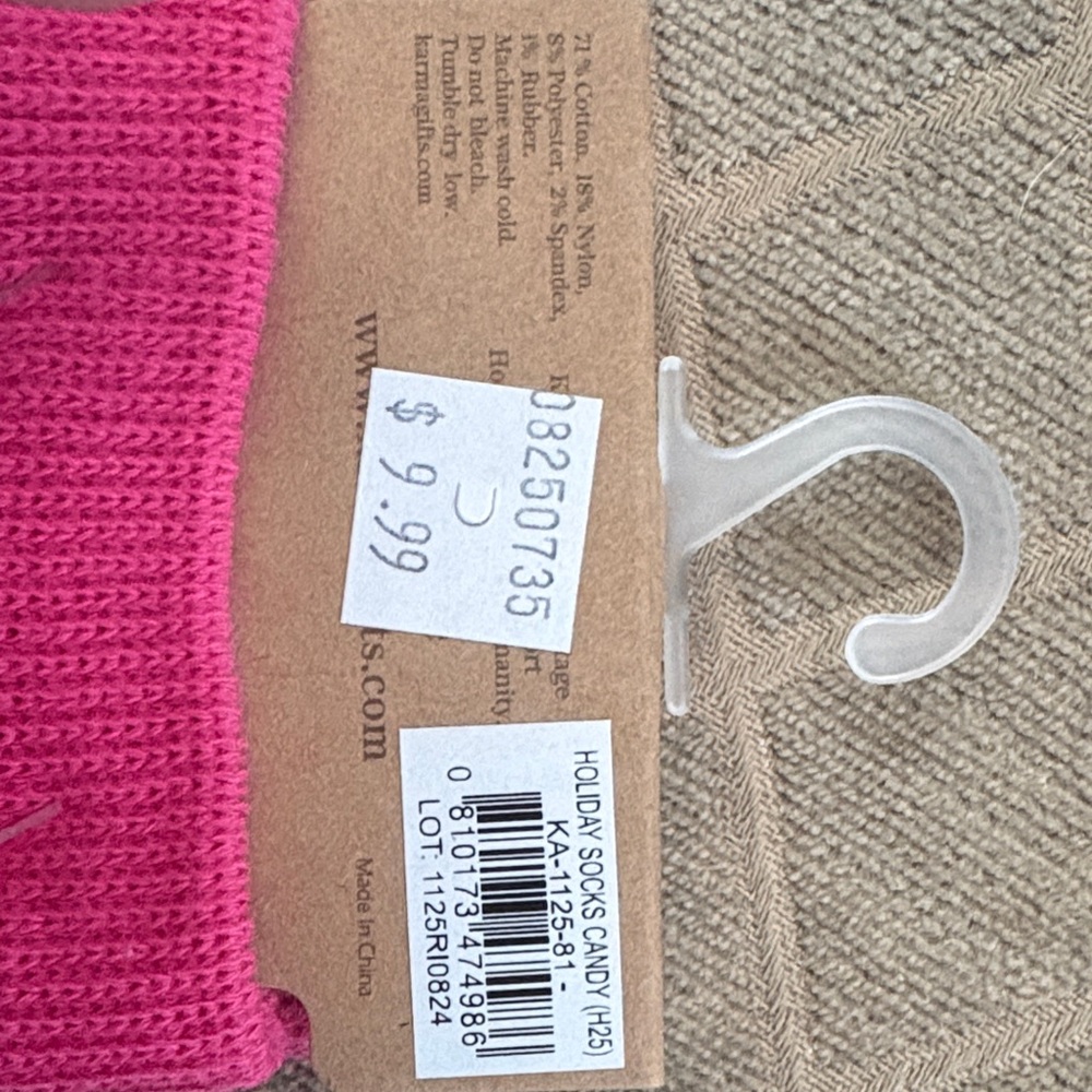 Karma Pink Candy Pattern Socks - Picture 2 of 3